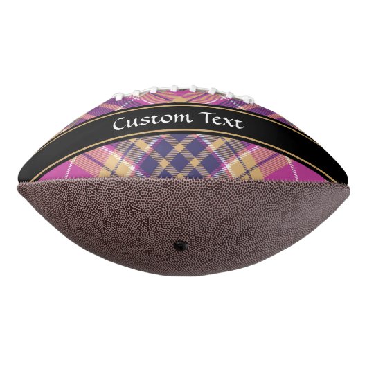 Roze, goud en blauwe tartan american football (Gedraaid 270)
