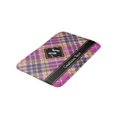 Roze, goud en blauwe tartan badmat (Gekanteld)