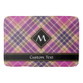 Roze, goud en blauwe tartan badmat (Voorkant)
