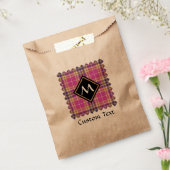 Roze, goud en blauwe tartan bedankzakje (Gezegeld)