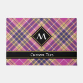 Roze, goud en blauwe tartan deurmat (Voorkant)