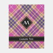 Roze, goud en blauwe tartan fleece deken (Voorkant)