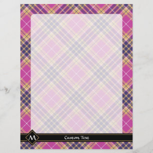Roze, goud en blauwe tartan flyer
