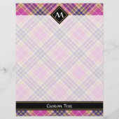 Roze, goud en blauwe tartan flyer (Achterkant)