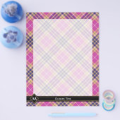 Roze, goud en blauwe tartan flyer (Enkel)