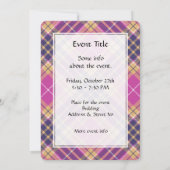 Roze, goud en blauwe tartan kaart (Achterkant)