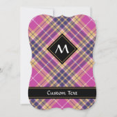 Roze, goud en blauwe tartan kaart (Voorkant)