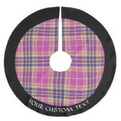 Roze, goud en blauwe tartan kerstboom rok (Voorkant)