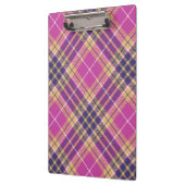 Roze, goud en blauwe tartan klembord (Links)
