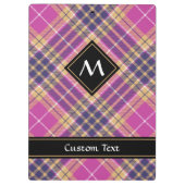 Roze, goud en blauwe tartan klembord (Achterkant)