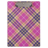 Roze, goud en blauwe tartan klembord (Voorkant)