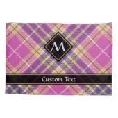 Roze, goud en blauwe tartan kussensloop (Achterkant)