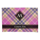 Roze, goud en blauwe tartan kussensloop (Voorkant)