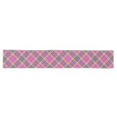 Roze, goud en blauwe tartan lange tafelloper (Horizontaal)