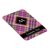 Roze, goud en blauwe tartan magneet (Rechterzijde)