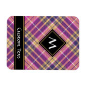 Roze, goud en blauwe tartan magneet (Horizontaal)