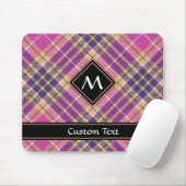 Roze, goud en blauwe tartan muismat (Met muis)