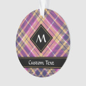 Roze, goud en blauwe tartan ornament (voorkant)
