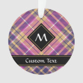 Roze, goud en blauwe tartan ornament (voorkant)