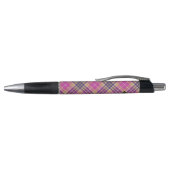Roze, goud en blauwe tartan pen (Bovenkant)