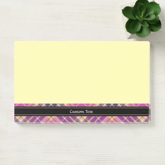 Roze, goud en blauwe tartan post-it® notes (Kantoor)
