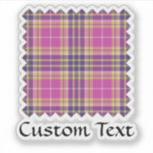 Roze, goud en blauwe tartan sticker (Voorkant)