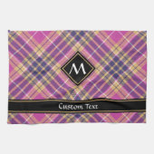 Roze, goud en blauwe tartan theedoek (Horizontaal)
