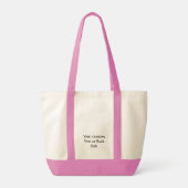 Roze, goud en blauwe tartan tote bag (Achterkant)