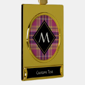 Roze, goud en blauwe tartan verguld banner ornament (Rechts)