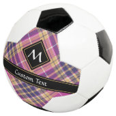 Roze, goud en blauwe tartan voetbal (Drie kwart)