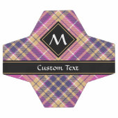 Roze, goud en blauwe tartan voetbal