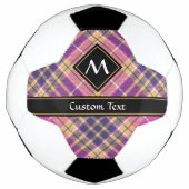 Roze, goud en blauwe tartan voetbal