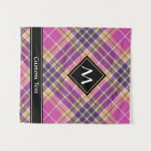 Roze, goud en blauwe tartan wandkleed (Voorkant (horizontaal))