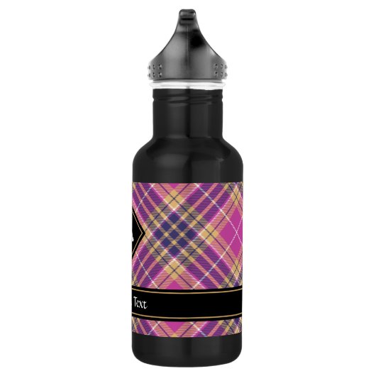 Roze, goud en blauwe tartan waterfles (Rechts)