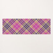 Roze, goud en blauwe tartan yogamat (Achterkant (horizontaal))