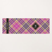 Roze, goud en blauwe tartan yogamat (Voorkant (horizontaal))