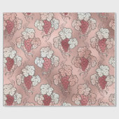 Roze goud en blozende roze Franse wijn thema Cadeaupapier (Vlak)