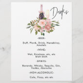 Roze Goud en Blush Bloemige Thee Drinken Flyer (Voorkant)