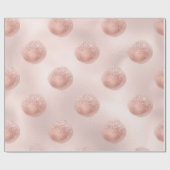 Roze Goud en Blush Confetti Cadeaupapier (Vlak)