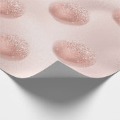 Roze Goud en Blush Confetti Cadeaupapier (Hoek)