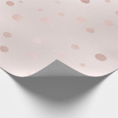 Roze Goud en Blush Confetti Cadeaupapier (Hoek)