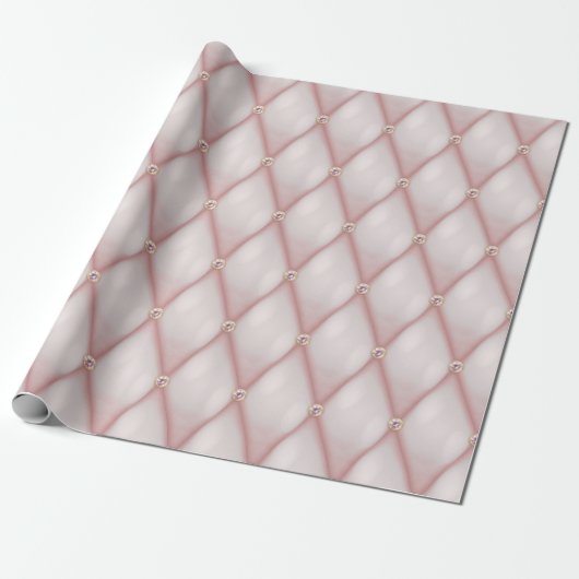 Roze Goud en Blush Diamant Lovertje Cadeaupapier (Uitgerold)