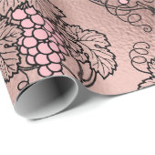 Roze goud en blush Franse wijn thema Cadeaupapier (Rol Hoek)