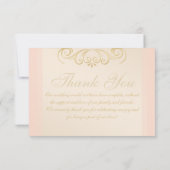 Roze Goud en Blush Monogram Bedankt Kaarten (Achterkant)