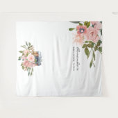 Roze Goud en Blush Roze Bruidsmeisjesfeest Fotohok Wandkleed (Voorkant (horizontaal))