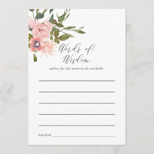 Roze Goud en Blush Roze Bruiloft Borrel Advies (Voorkant)