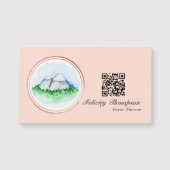 Roze Goud en Blush Roze Evenementenplanner QR-code (Voorkant)