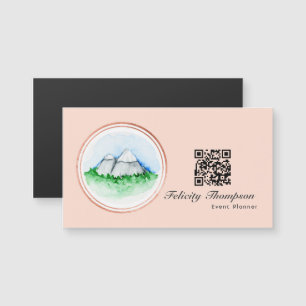 Roze Goud en Blush Roze Evenementenplanner QR-code