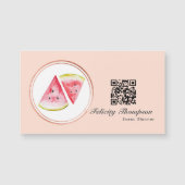 Roze Goud en Blush Roze Evenementenplanner QR-code (Voorkant)