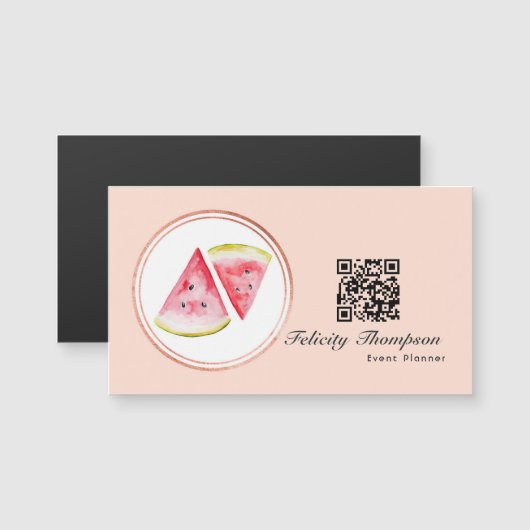 Roze Goud en Blush Roze Evenementenplanner QR-code (Voorkant / Achterkant)